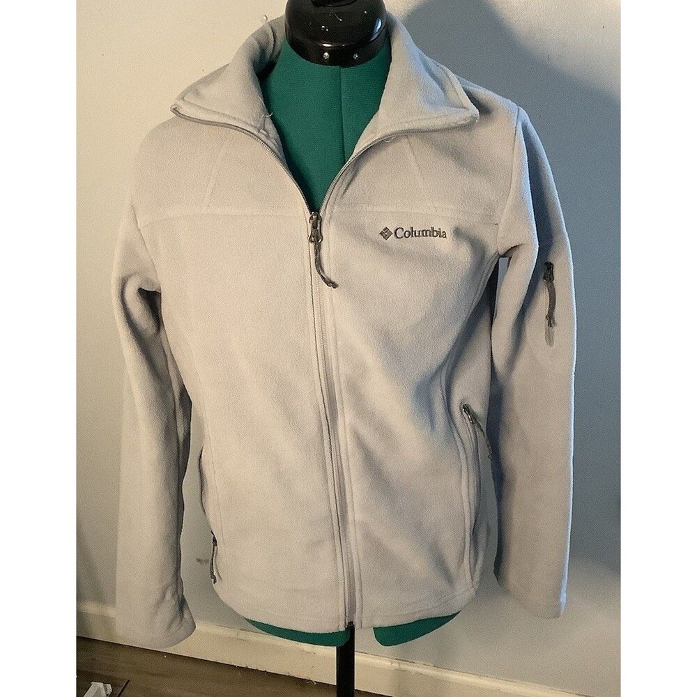 Columbia Sportswear Light Grey Fleece Jacket Women's size Small